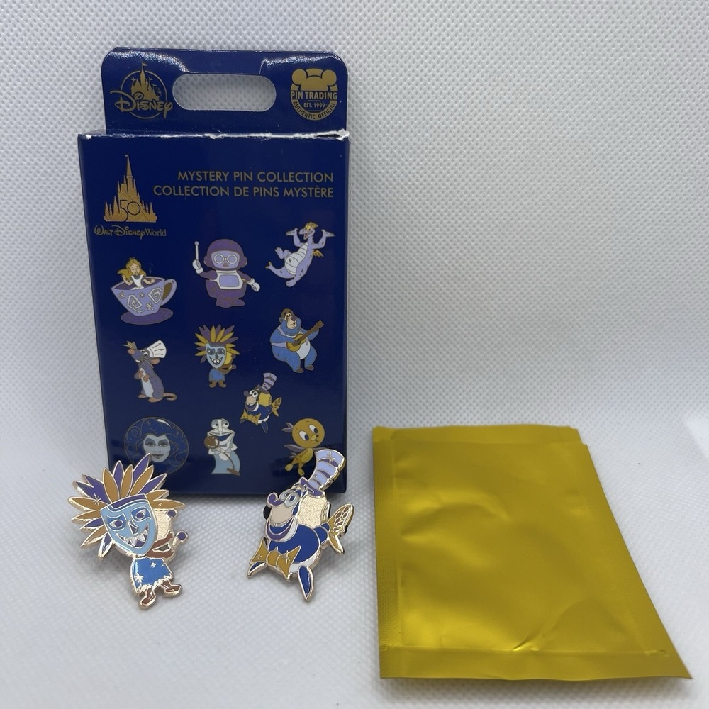 Disney World 50th Pin Duo Tiki Dancer & Waldo C. Graphic Muppet Vision 3D NEW